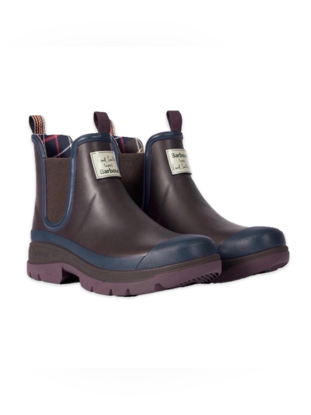 NEW [Barbour] x Paul Smith Rustic Ankle Wellingtons Chelsea Rain Boots Men’s 7